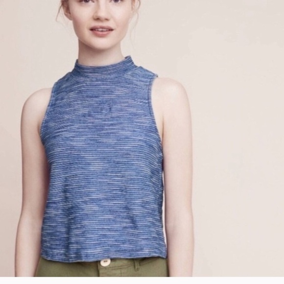 ANTHROPOLOGIE mock neck space dye tank - Picture 1 of 6